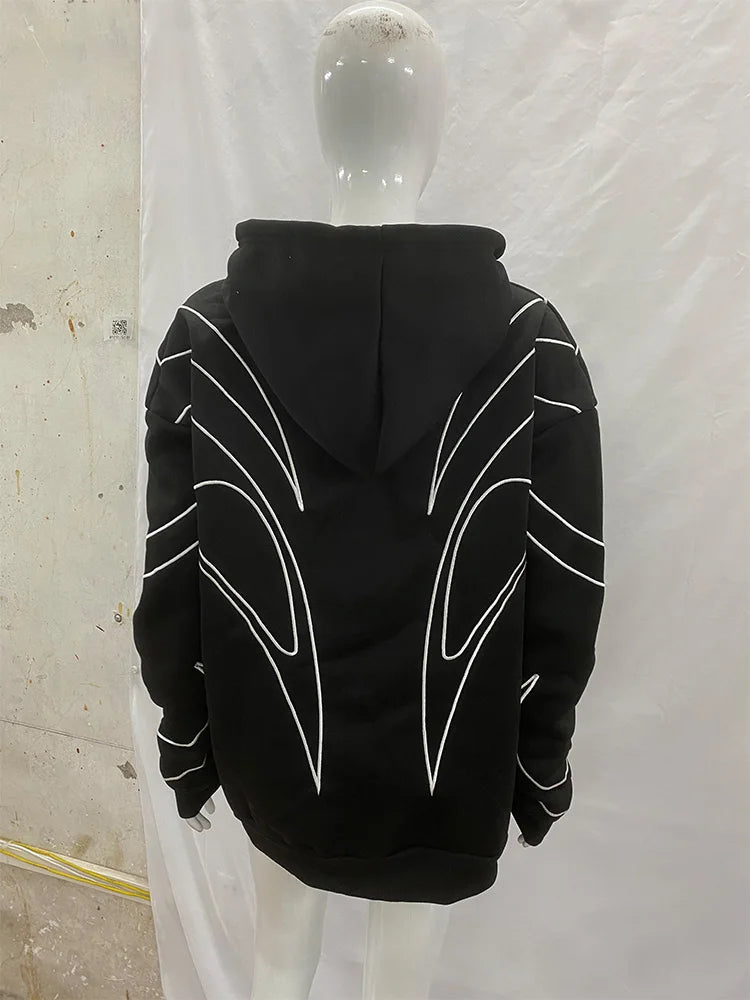 Black Double Zipper (Unisex)