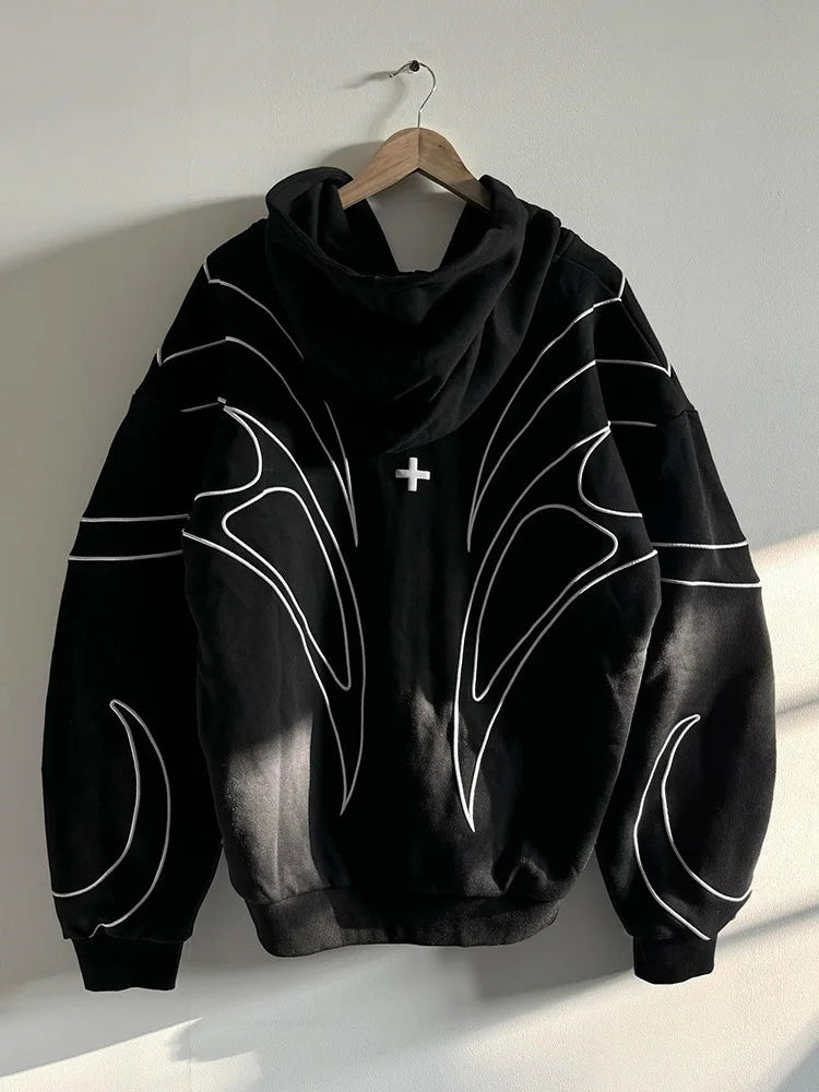 Black Double Zipper (Unisex)