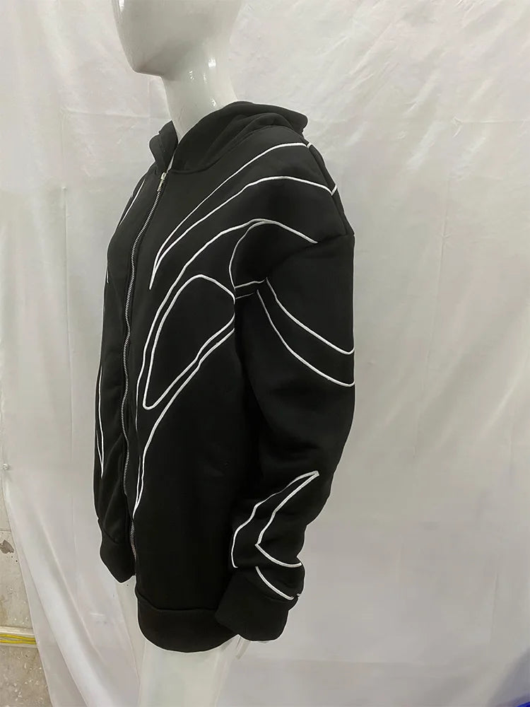 Black Double Zipper (Unisex)