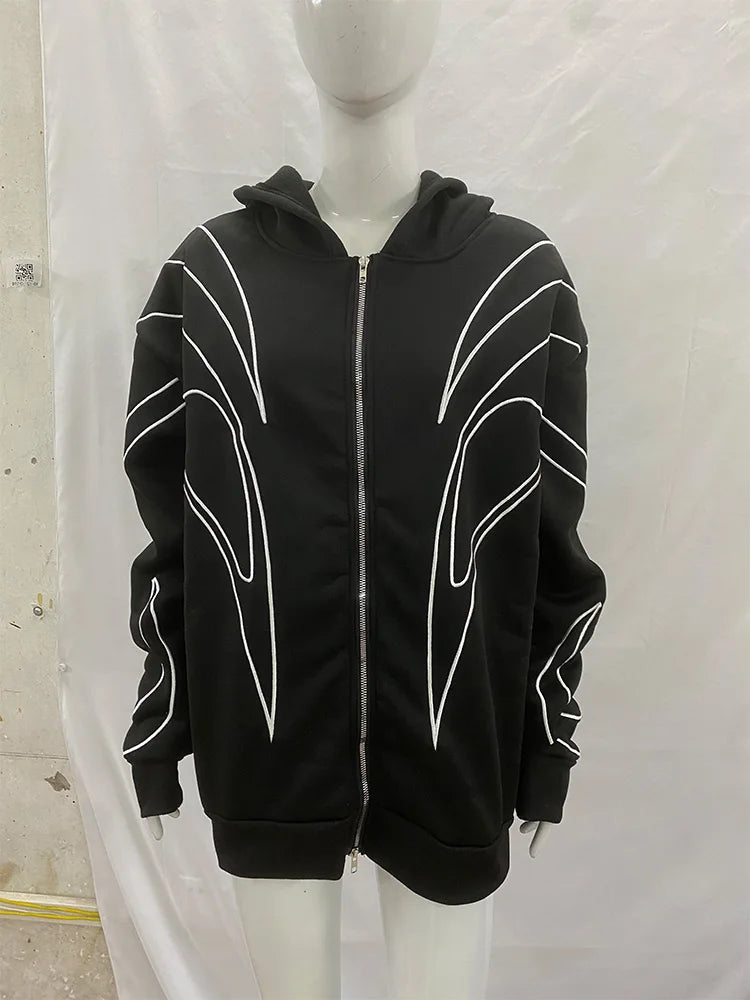 Black Double Zipper (Unisex)