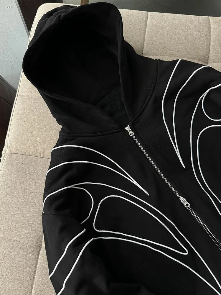 Black Double Zipper (Unisex)