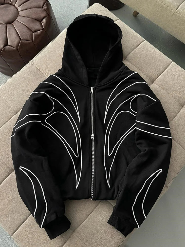Black Double Zipper (Unisex)
